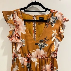 NWOT Free Press Autumn floral maxi dress sz XS